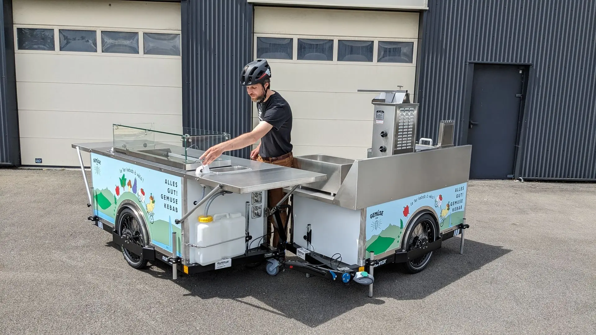 Remorque vélo stand streetfood