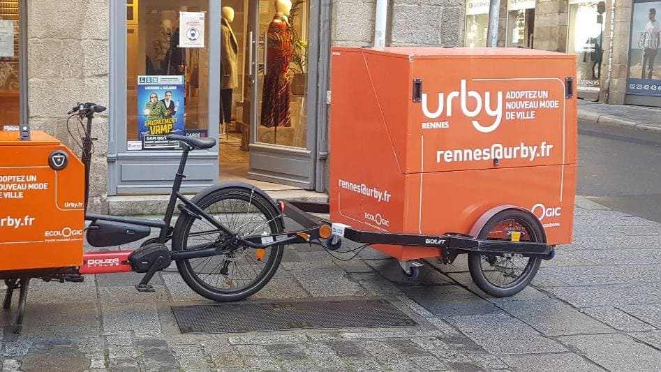 Parcel Container being used by Urby for urban deliveries