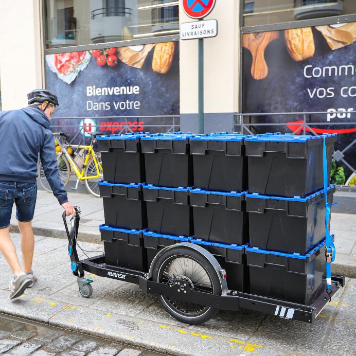 Illustration de l'utilisation du kit caisses en ville