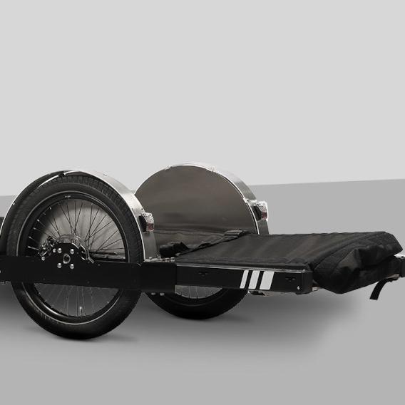 Folded MegaBag on top of the Rnner bicycle trailer