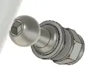 Hitch ball + nut & washers