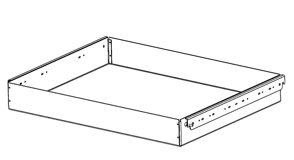 [ACM0003] Tiroir coulissant (pour Rack à bacs et Workbox BicyLift)