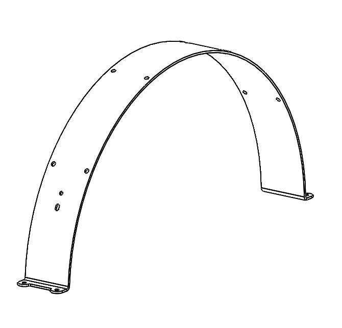 Runner mudguard with screws